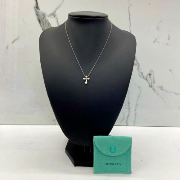Tiffany & Co Elsa Peretti Silver Cross Necklace